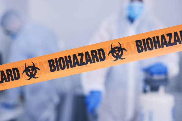 Professional Biohazard Cleanup technician working in Bozrah, CT